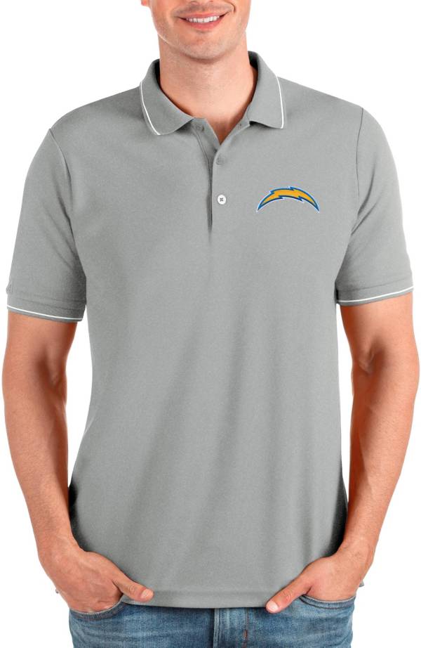 Antigua Men's Los Angeles Chargers Affluent Grey Polo product image