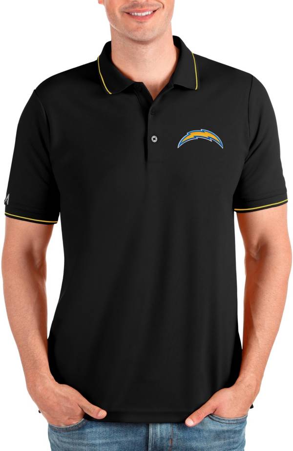 Antigua Men's Los Angeles Chargers Affluent Black Polo product image
