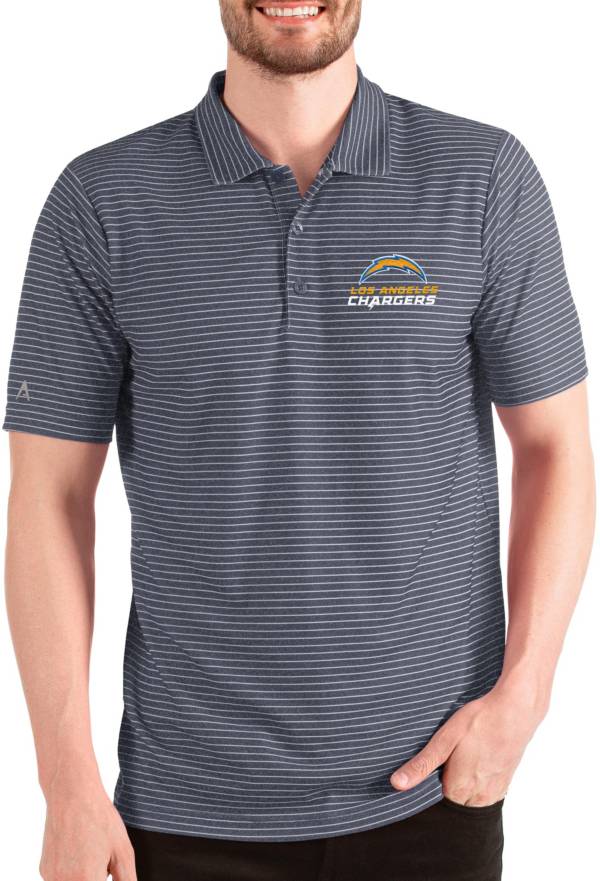 Antigua Men's Los Angeles Chargers Esteem Text Navy Polo product image