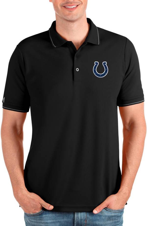 Antigua Men's Indianapolis Colts Affluent Black Polo product image