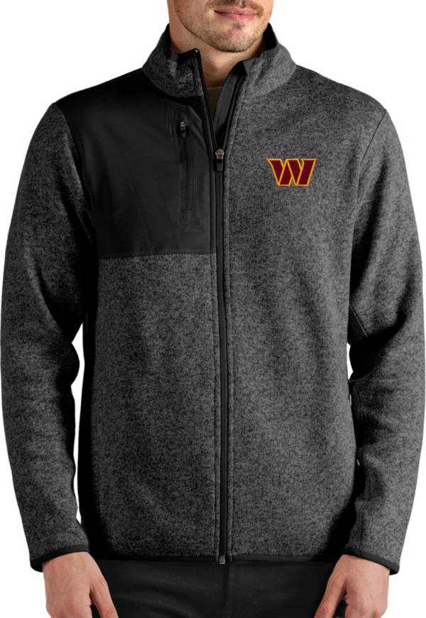 Antigua Men's Washington Commanders Fortune Black Full-Zip Jacket