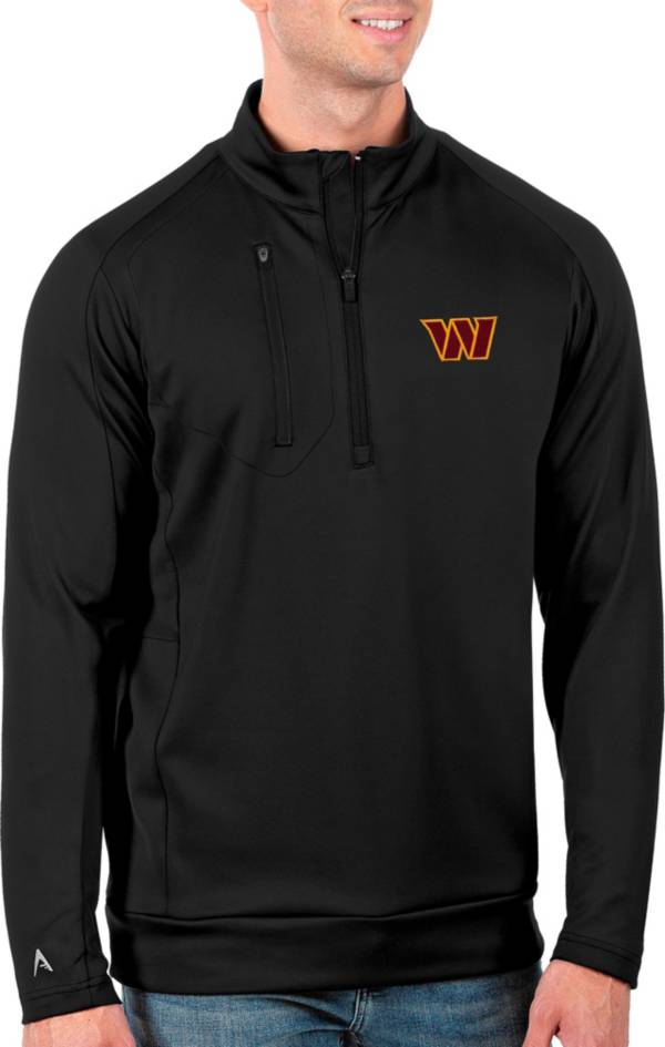 Antigua Men's Washington Commanders Generation Black Half-Zip Jacket