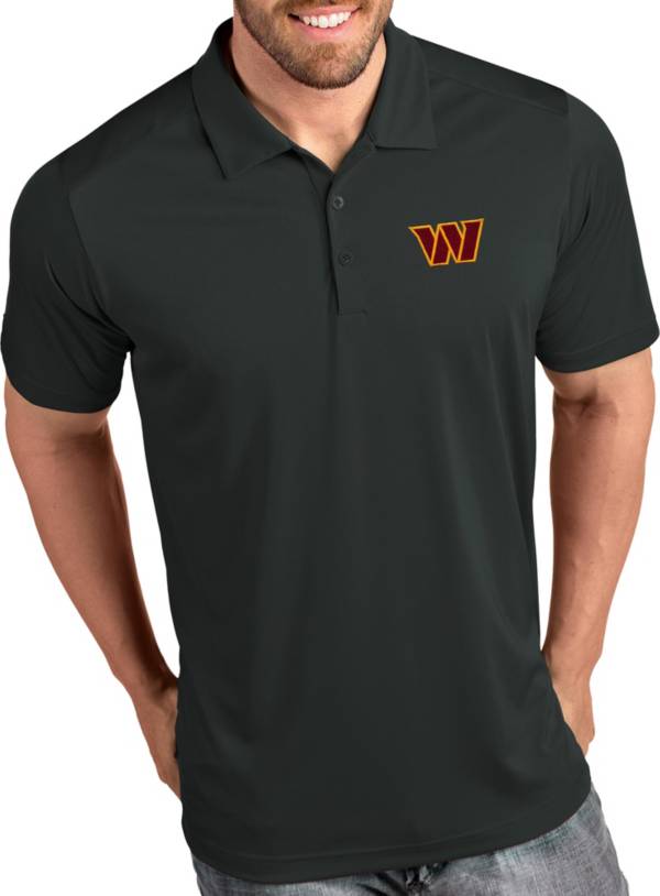 Antigua Men's Washington Commanders Tribute Black Polo