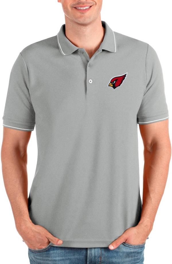 Antigua Men's Arizona Cardinals Affluent Grey Polo product image