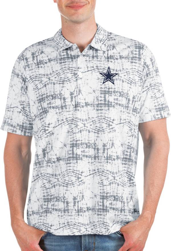 Antigua Men's Dallas Cowboys Vivid Star White Polo