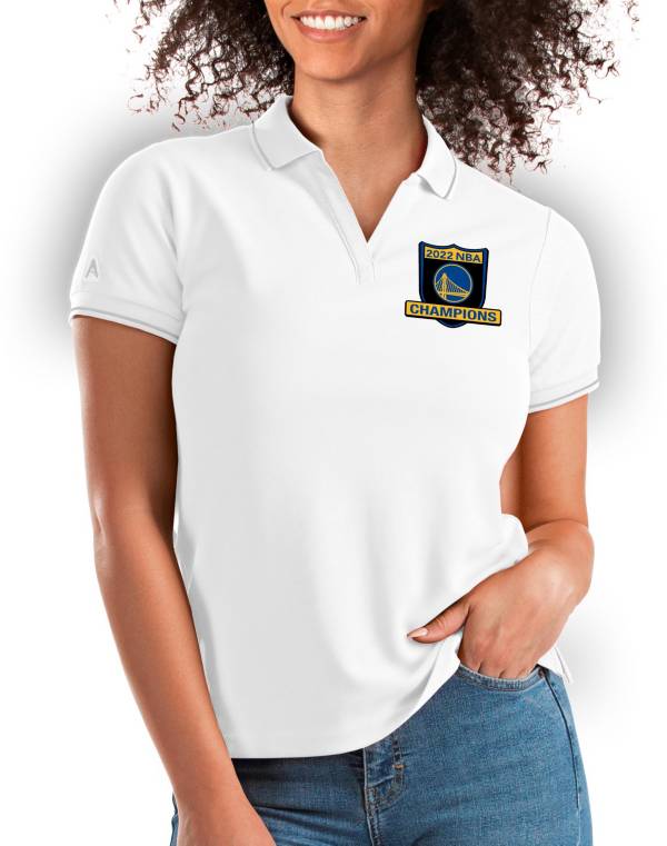 Antigua Women's 2022 NBA Champions Golden State Warriors Affluent Polo