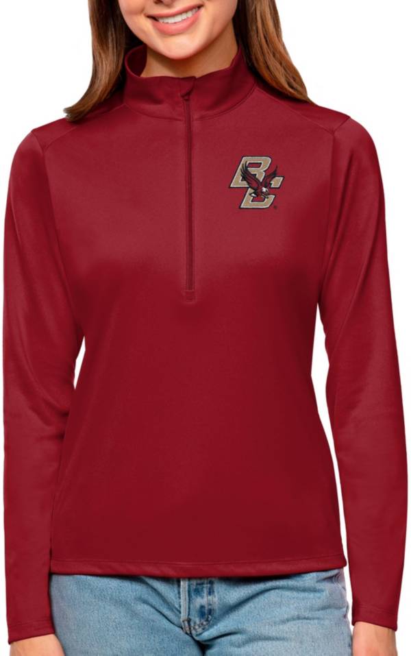 Antigua Women's Boston College Eagles Cardinal Tribute Quarter-Zip Shirt product image