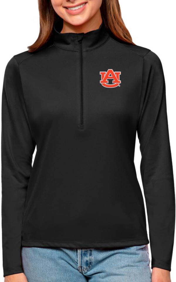 Antigua Women's Auburn Tigers Black Tribute Quarter-Zip Shirt product image