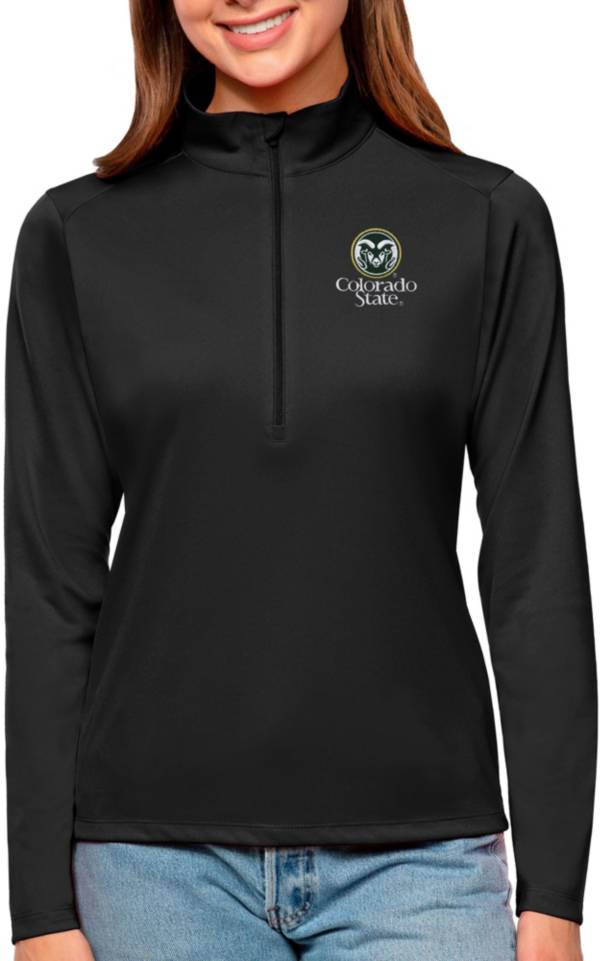 Antigua Women's Colorado State Rams Black Tribute Quarter-Zip Shirt product image
