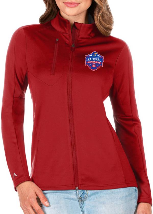 Antigua Women's Kansas Jayhawks 2022 Men's Basketball National Champions Generation Red Full-Zip Jacket