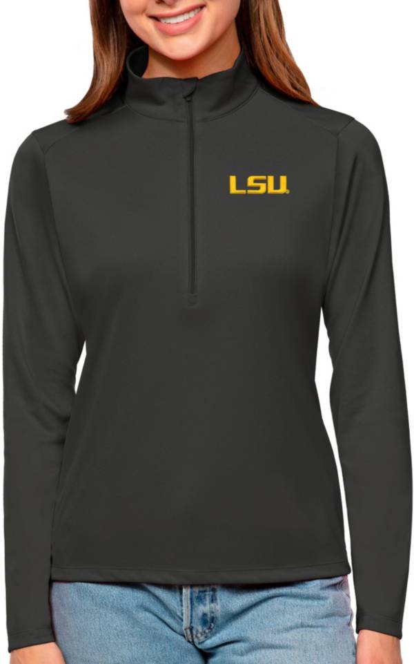 Antigua Women's LSU Tigers Smoke Tribute Quarter-Zip Shirt product image