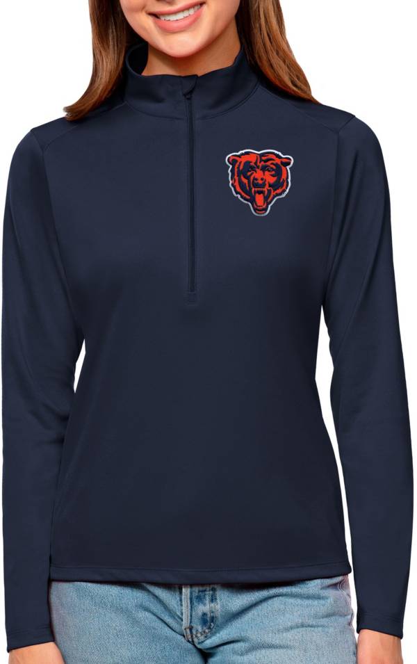 Antigua Women's Chicago Bears Tribute Navy Quarter-Zip Pullover product image