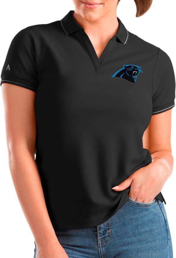 Antigua Women's Carolina Panthers Affluent Black/Silver Polo product image