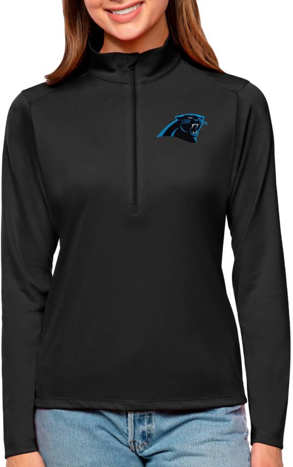 Antigua Women's Carolina Panthers Tribute Black Quarter-Zip Pullover product image
