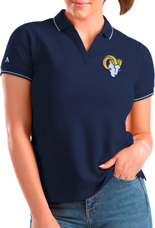 Antigua Women's Los Angeles Rams Affluent Navy/White Polo product image