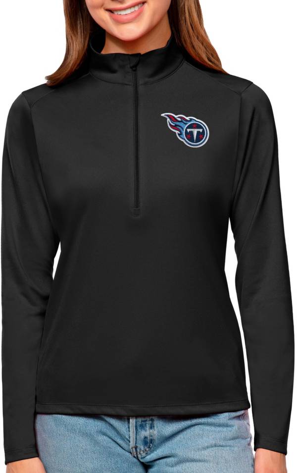 Antigua Women's Tennessee Titans Tribute Black Quarter-Zip Pullover product image