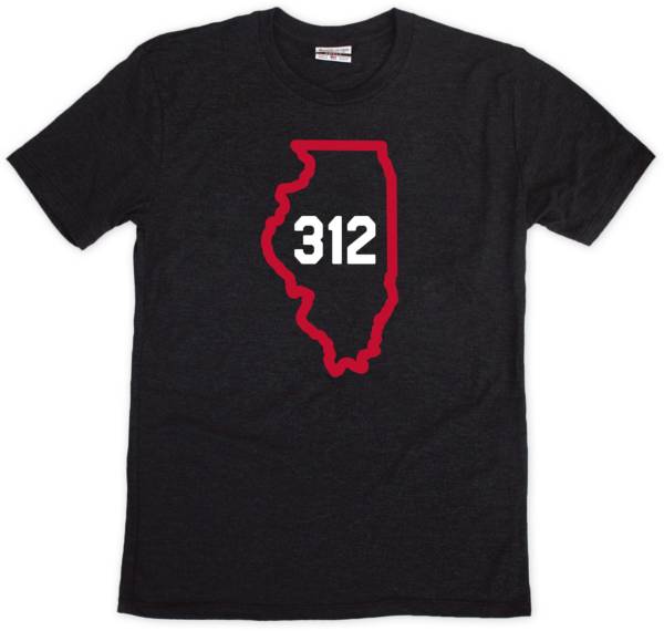 Where I'm From CHI State Outline Black T-Shirt