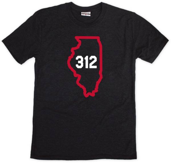 Where I'm From CHI State Outline Black T-Shirt product image