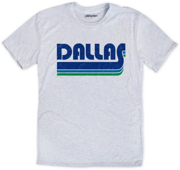 Where I'm From DAL 70S Script White T-Shirt