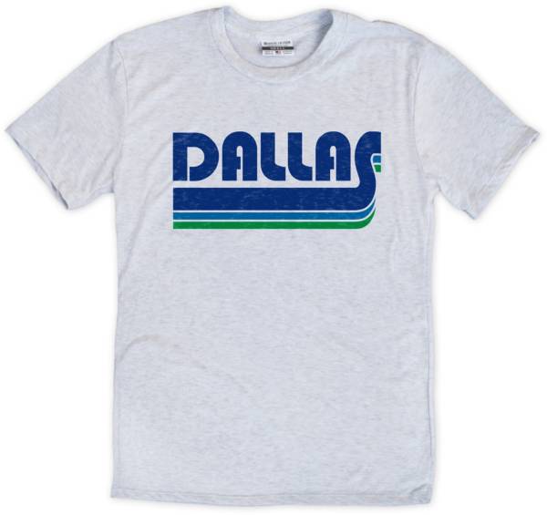 Where I'm From DAL 70S Script White T-Shirt product image