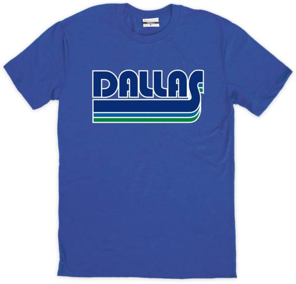 Where I'm From DAL 70S Script Royal T-Shirt