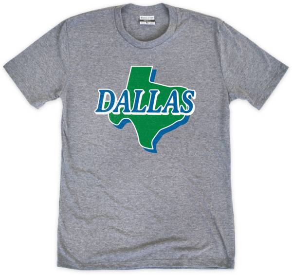 Where I'm From DAL 70S State Slant Grey T-Shirt