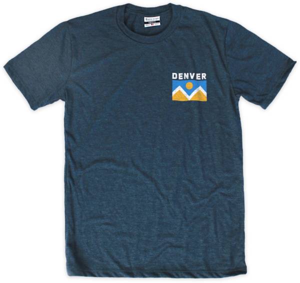 Where I'm From DEN 2-Sided Mountain The Valley Navy T-Shirt