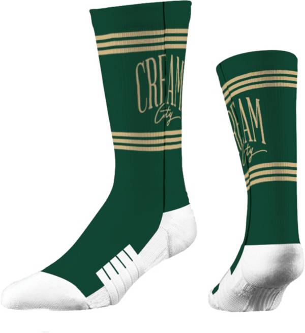 Where I'm From MKE Cream City Green Socks