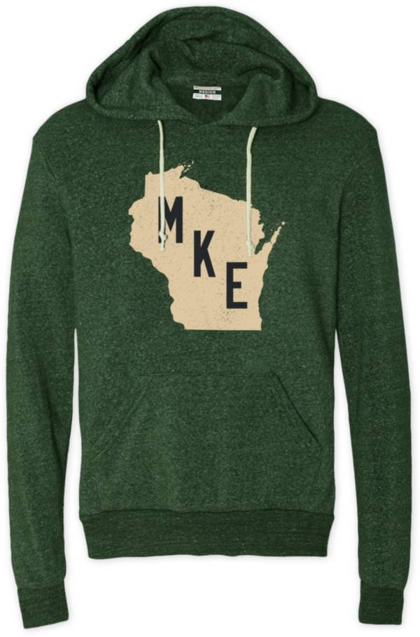 Where I'm From MKE State Fill Grey Pullover Hoodie