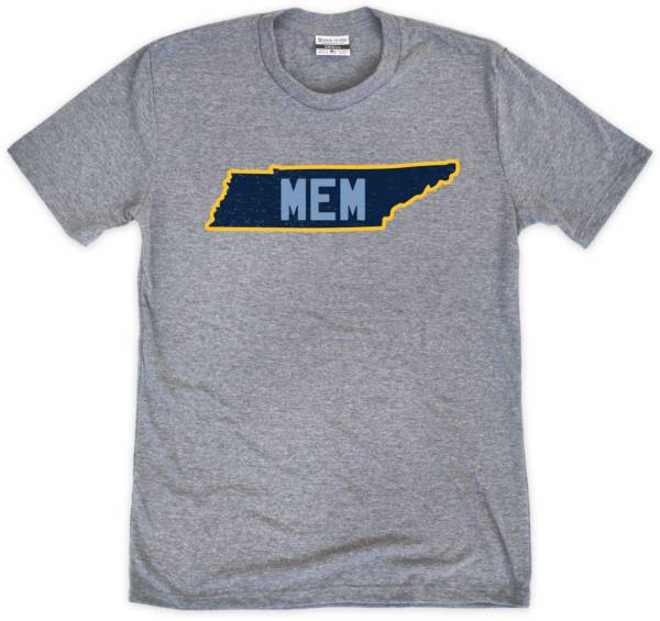 Where I'm From MEM State Outline The Valley Grey T-Shirt