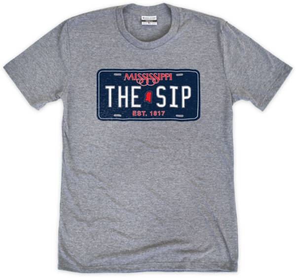 Where I'm From Mississippi The Sip License Plate Grey T-Shirt product image