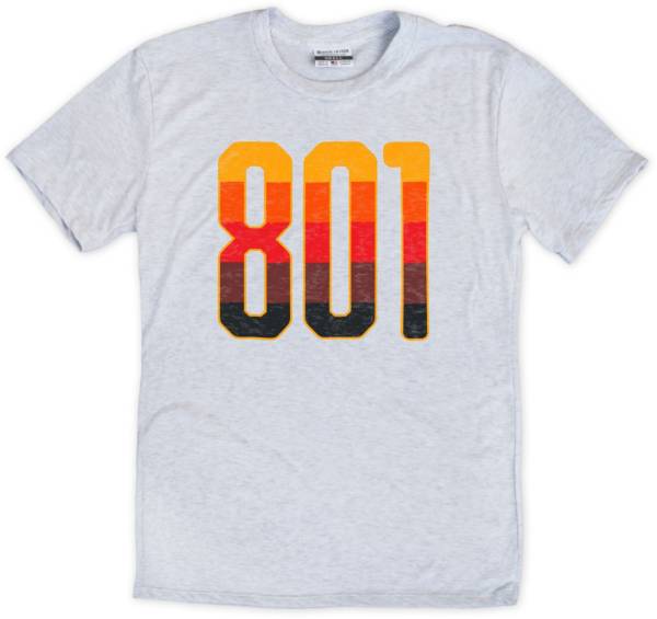 Where I'm From Utah 801 Gradient The Valley White T-Shirt