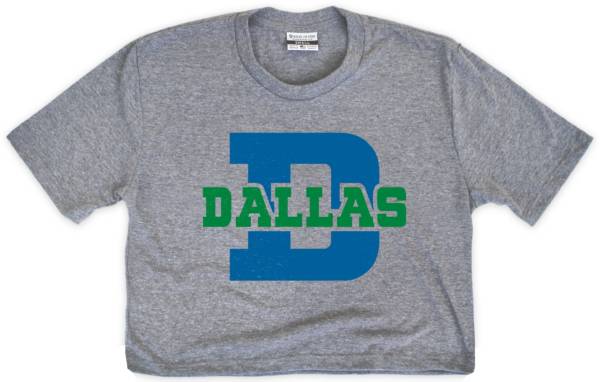 Where I'm From Women's DAL Big D Grey Cropped T-Shirt product image