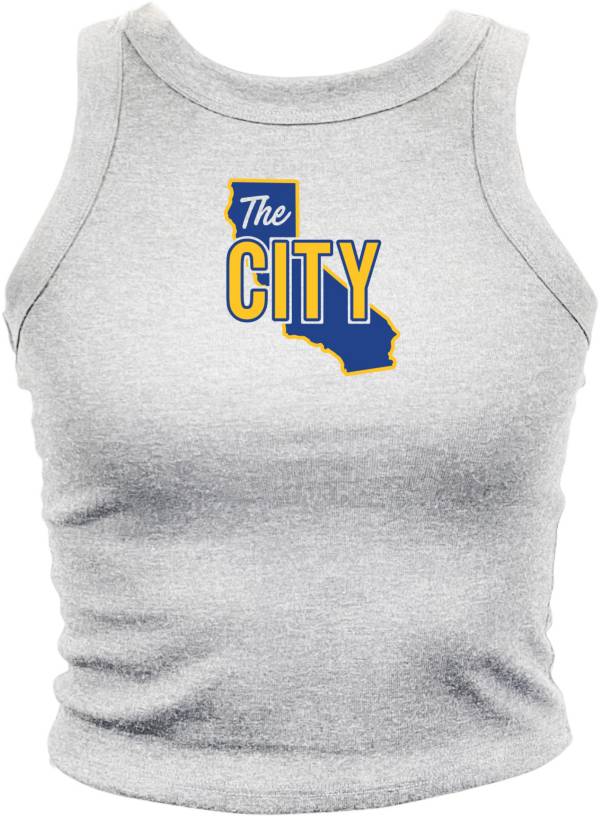 Where I'm From Women's GSW City State White/Yellow/Royal Tank Top