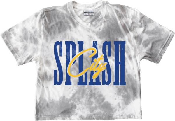 Where I'm From Women's GSW Splash White/Grey Crop Top T-Shirt product image