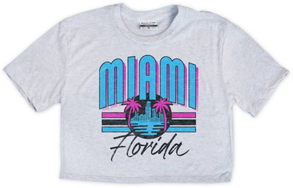 Where I'm From Women's MIA Skyling Arch White Cropped T-Shirt