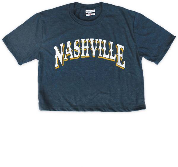 Where I'm From Women's NSH City Arch Navy Crop Top T-Shirt product image