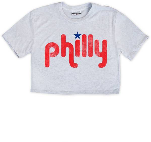 Where I'm From Women's PHI New Script White Crop Top T-Shirt