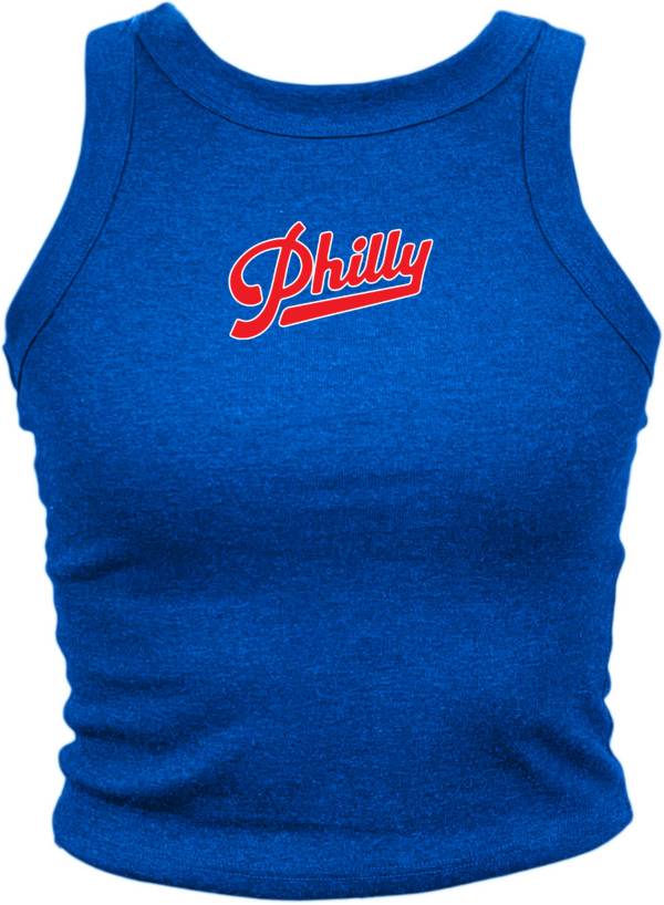 Where I'm From Women's PHI Script Blue Tank Top