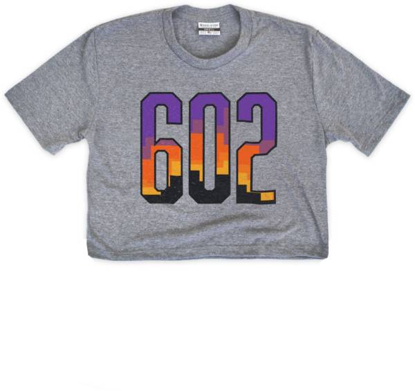 Where I'm From Women's PHX 602 Skyline Grey Crop Top T-Shirt