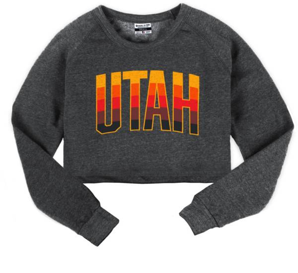 Where I'm From Women's Utah State Arch Grey Crop Top T-Shirt product image