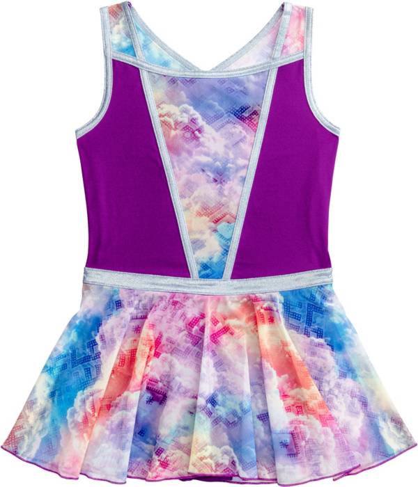 Rainbeau Moves Head in The Clouds Print Skirted Leotard product image
