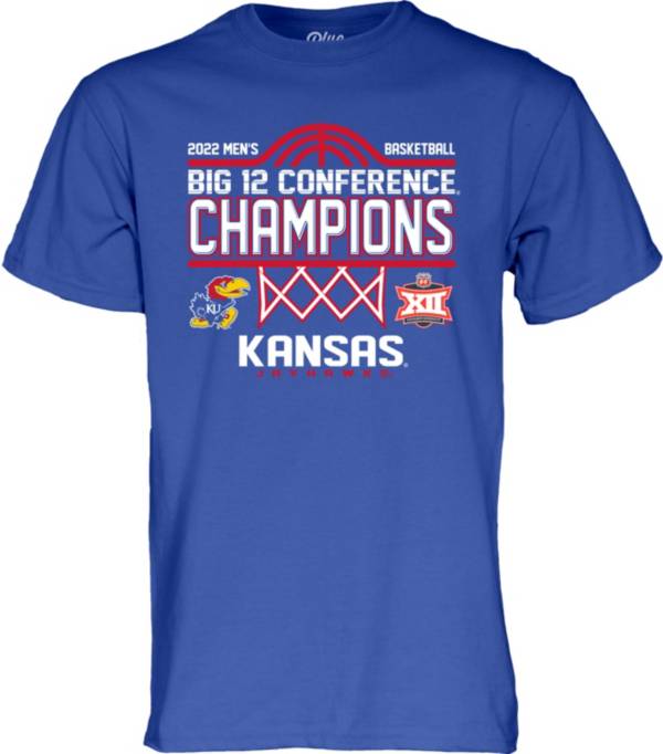 Blue 84 Kansas Jayhawks 2022 Men's Basketball Big 12 Conference Champions Locker Room T-Shirt