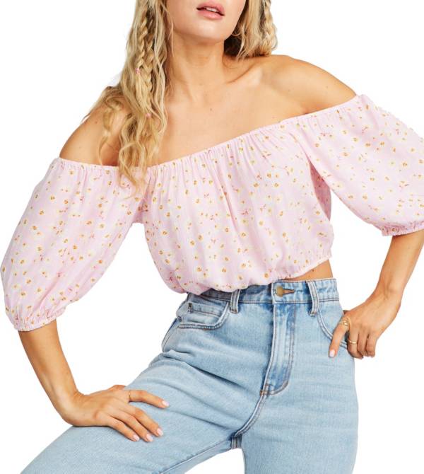 Billabong Women's Off-The-Shoulder Crop Top