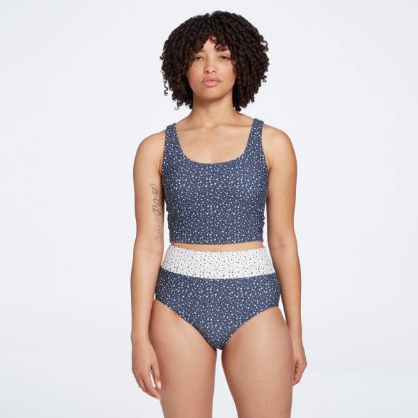 CALIA Women's Double Scoop Swim Top