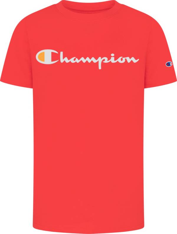 Champion Boys' Classic Script Short Sleeve T-Shirt