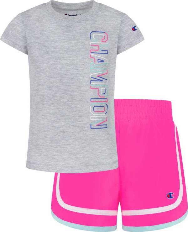 Champion Girls' Wordmark T-Shirt And Shorts Set