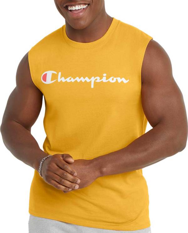 Champion Women's Classic Graphic Script Logo Muscle T-Shirt