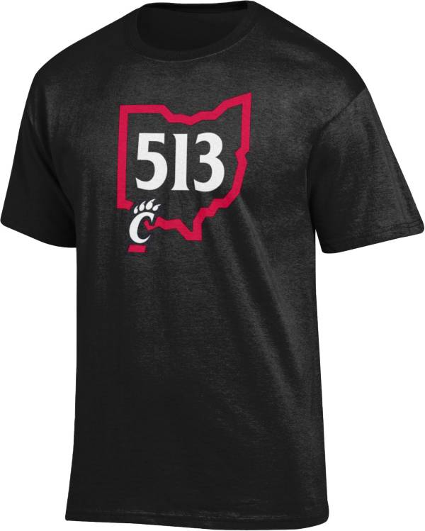 Champion Men's Cincinnati Bearcats 513 Area Code T-Shirt