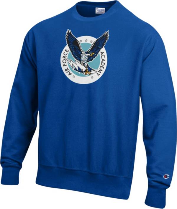 Champion Men's Air Force Falcons Royal Blue Reverse Weave Crew Pullover Sweatshirt